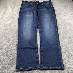 Axel Slim Boot Stretch Jeans Mens 36x32 Blue Dark Wash Stretch‎ NWT